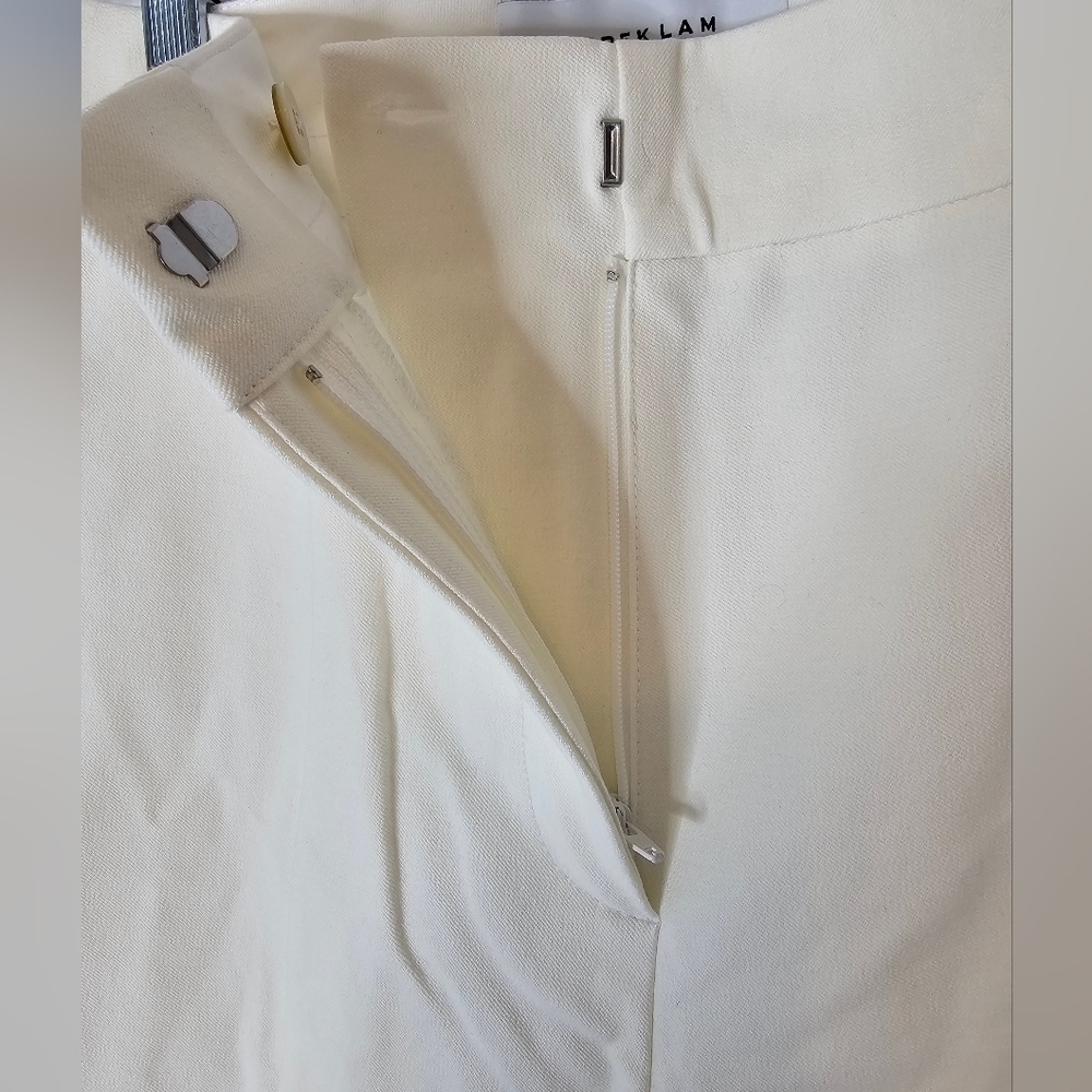 DEREK Lam 10 Crosby size 2 white pants with slit at hem NWOT - Picture 4 of 5